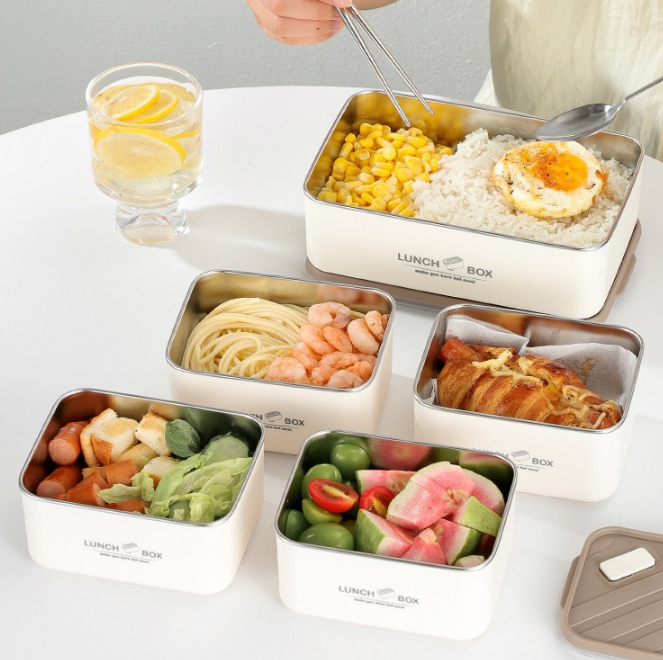 304 Stainless Steel Lunch Box | Double-Layer Food Storage Bento Container
