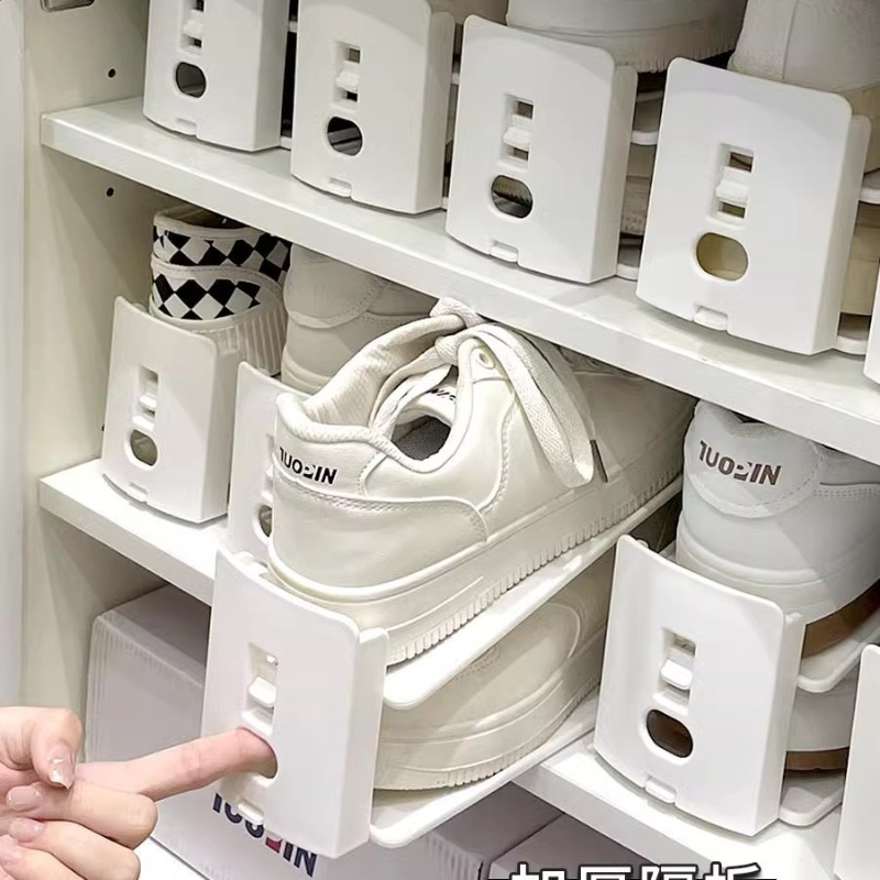 Adjustable Shoe Slot Organizer (Single Unit) | Space-Saving Shoe Rack Shelf Divider