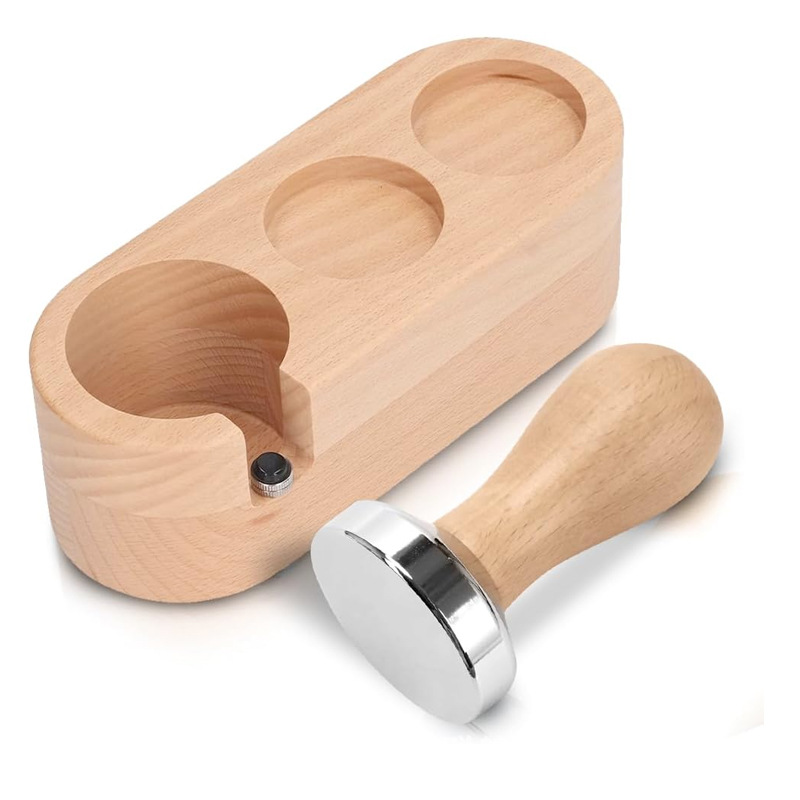 Wooden tamper, office pour-over coffee grinder