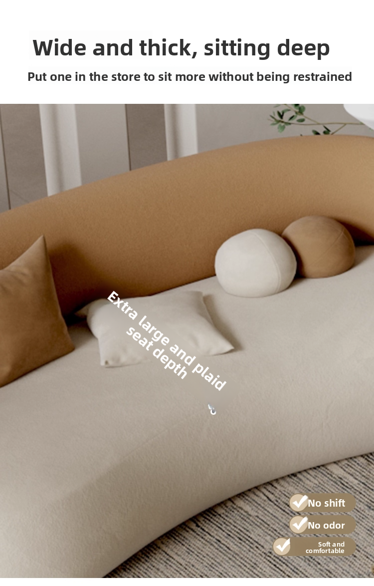 Italian Wabi-Sabi Inspired Minimalist Fabric Sofa Set
