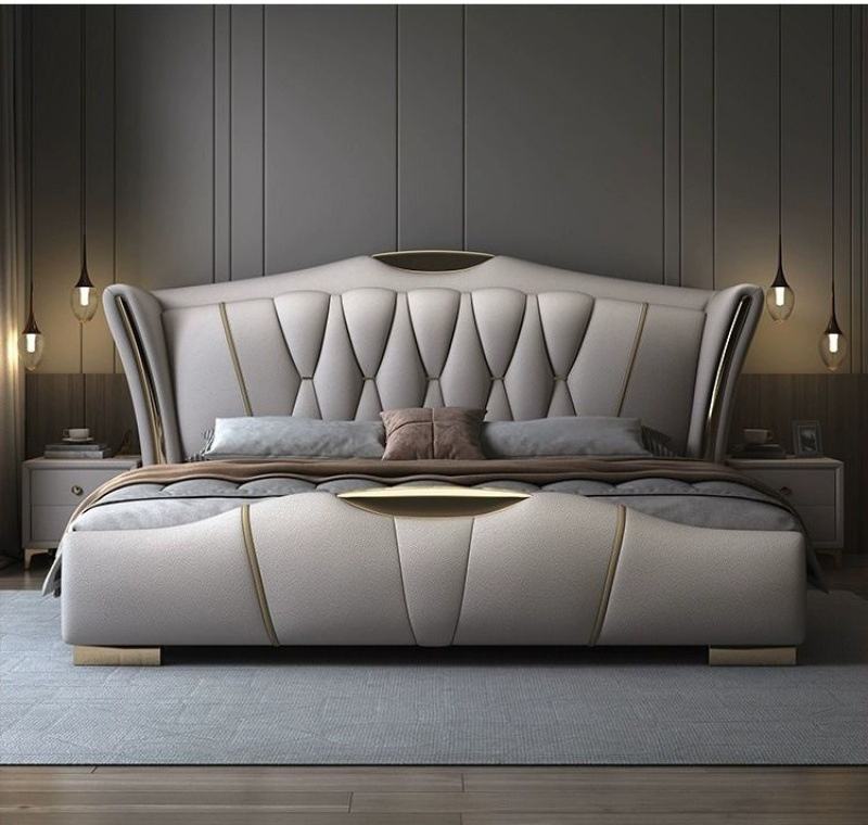 Leather Comfort Soft Bed Storage