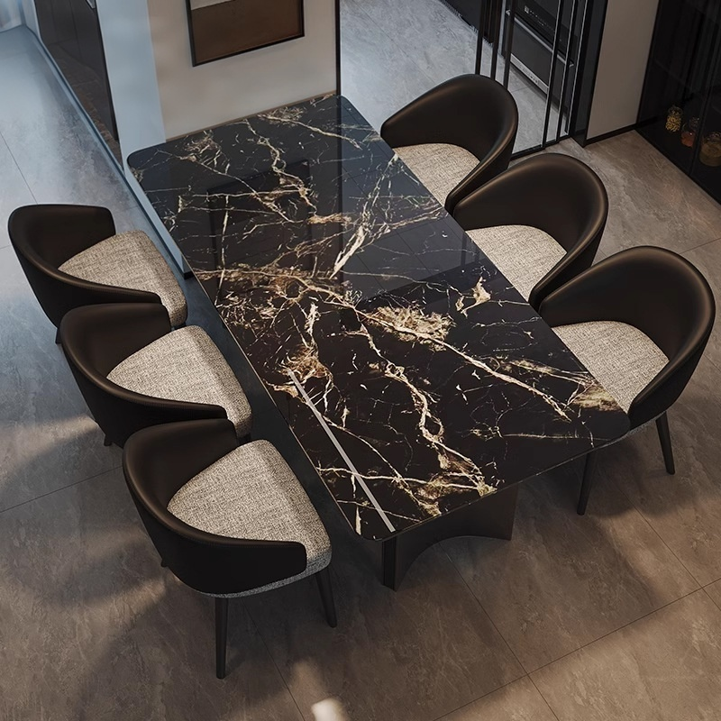 Marble dining table×1pc&Chair x6pcs
