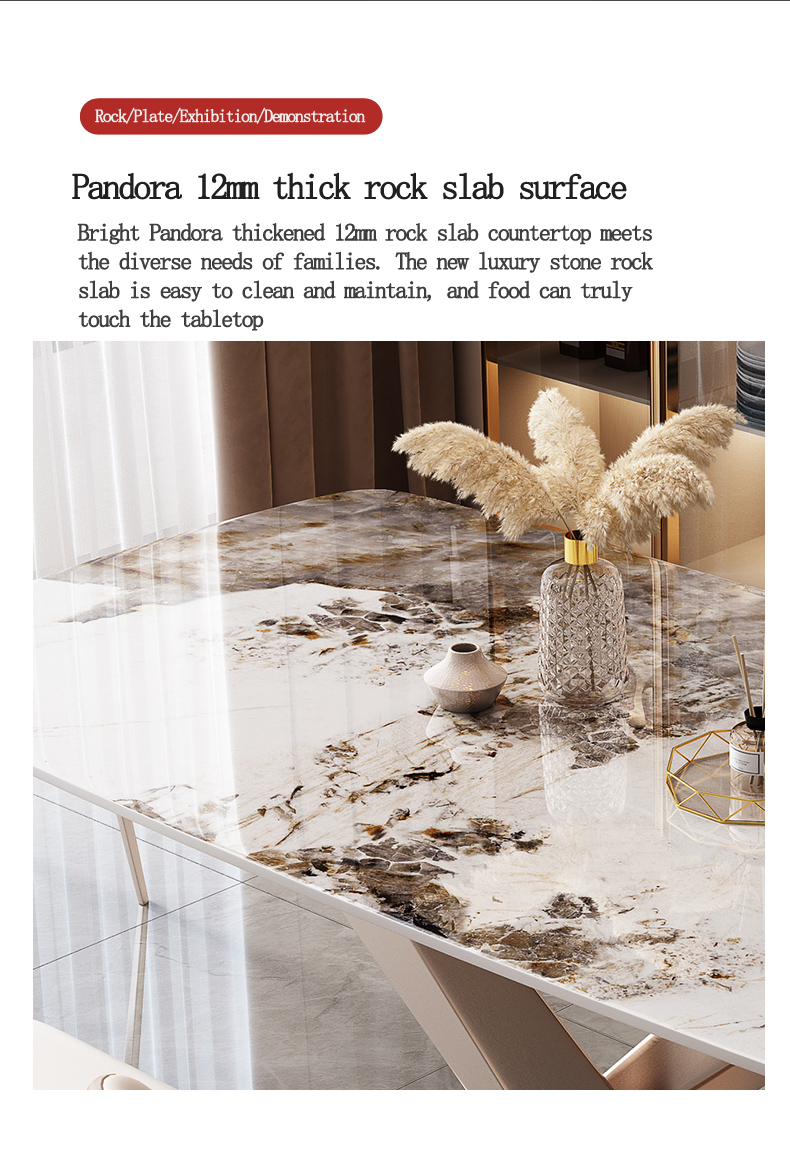 Sintered Stone Dining Table x 1pc & Chair x4pcs