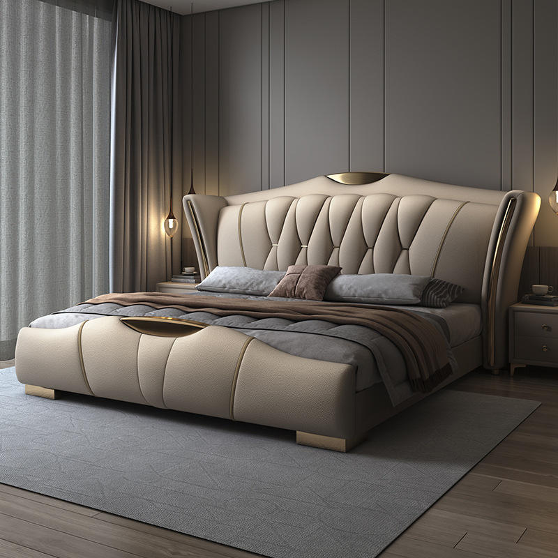 Leather Comfort Soft Bed Storage