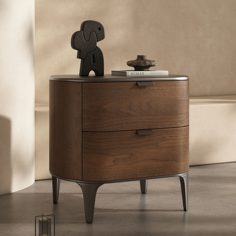 High-Quality Wood-Grain Bedside Table，Nightstand