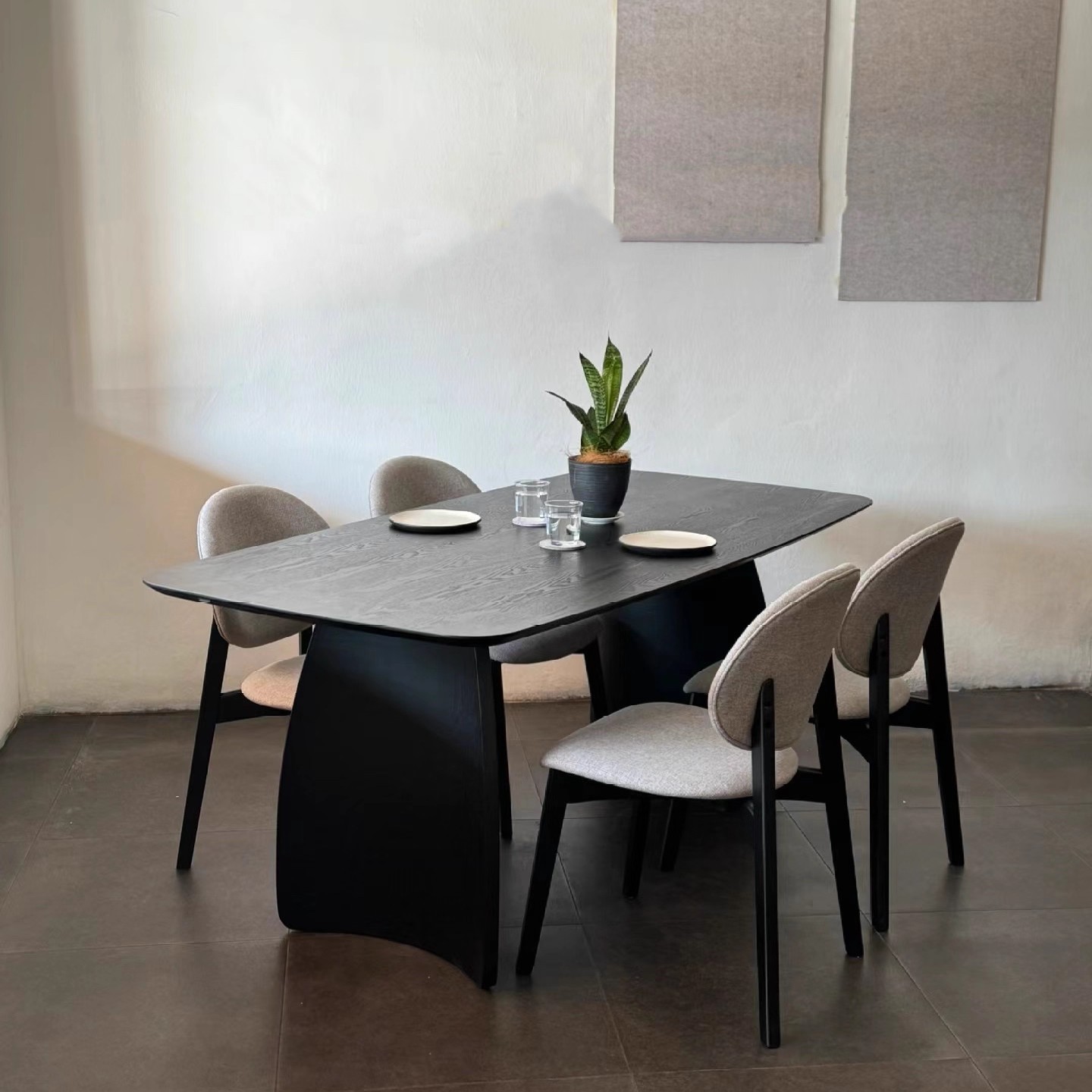 Modern Nordic Wabi-Sabi Style Solid Wood Multifunctional Dining Table