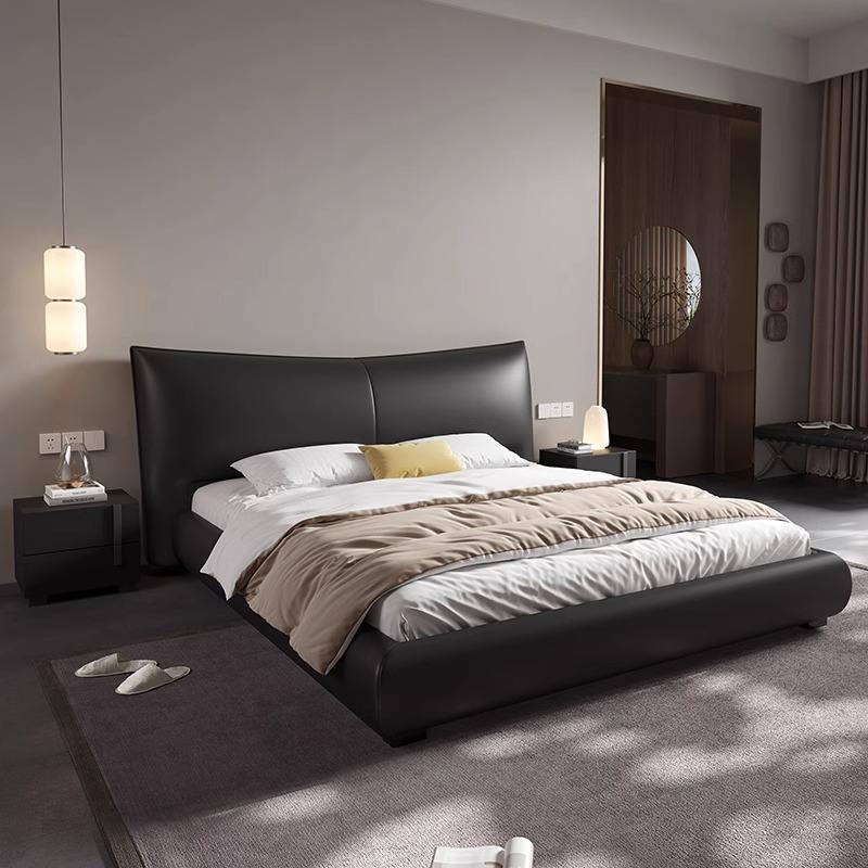 Luxury leather bed，No mattress