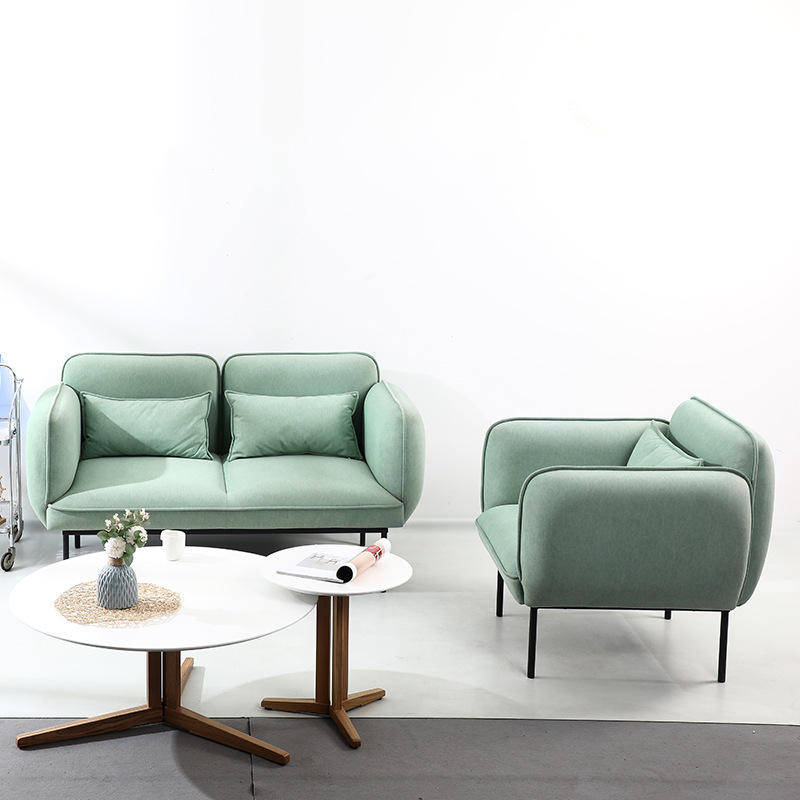 simple two-seater fabric sofa