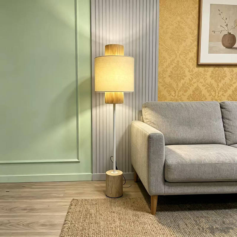Natural Yellow Travertine Floor Lamp, Suitable for Designers, Living Room Sofa, Bedroom Bedside, and Showroom/homestay Use