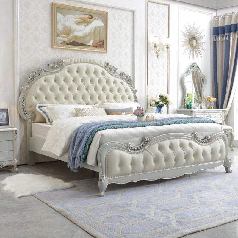 Vintage Carved Solid Wood Bed