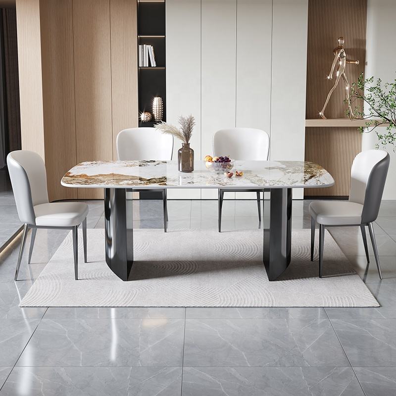 Minimalist Modern Light Luxury Sintered Stone Dining Table and Chair Set