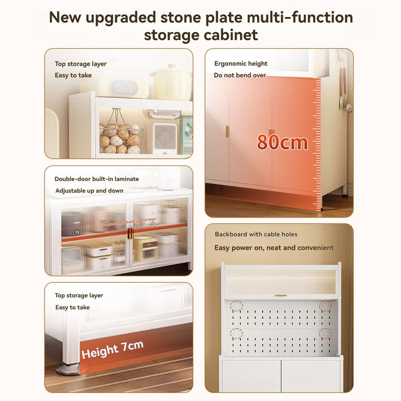 Multi‑layer Kitchen Storage Rack, Freestanding Home Cabinet
