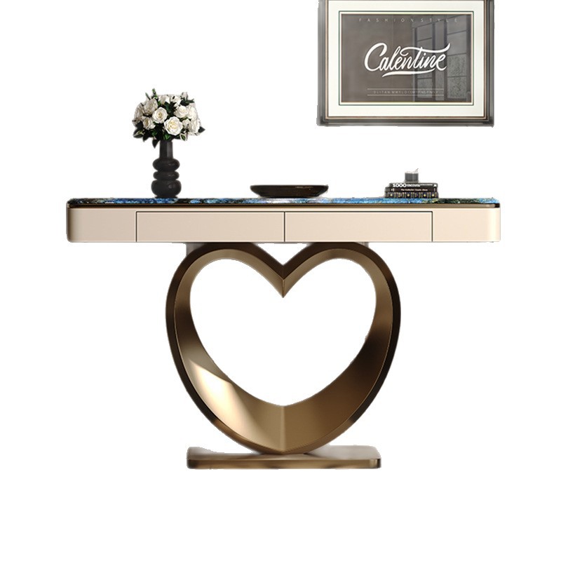 Home Furniture Gold Hallway Table Luxury Entry Sinterned Stone Console Table Factory Sell Marble Modern Console Tables