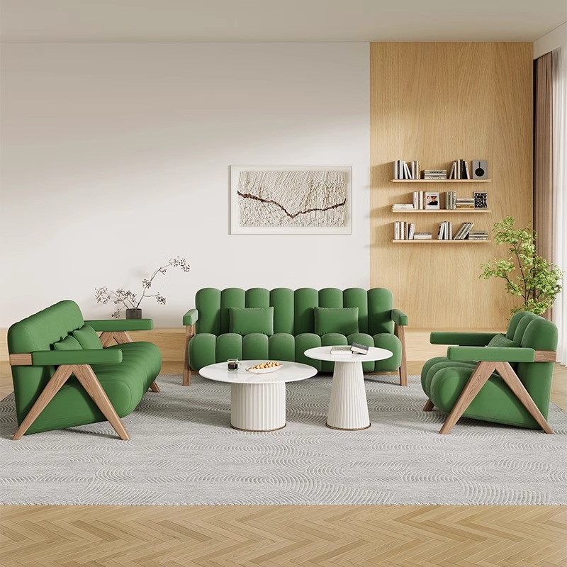 Modern Living Room Furniture One Two Three Sofa Set Luxury Factory Direct Velvet Lambwool Fabric Couch