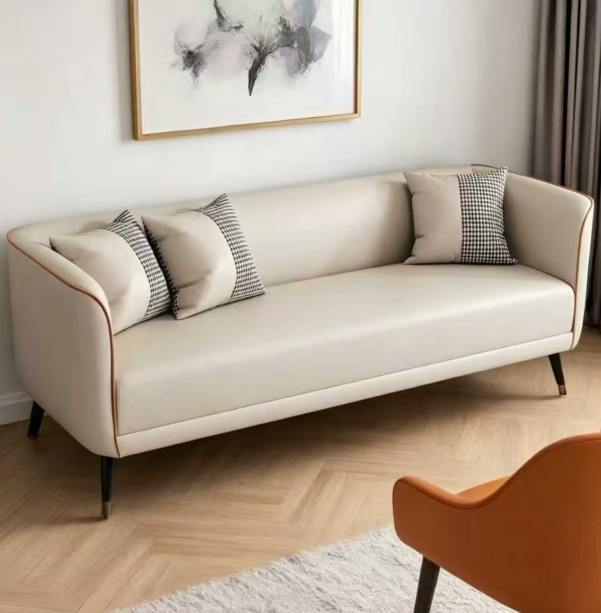 Cream Style Small Sofa