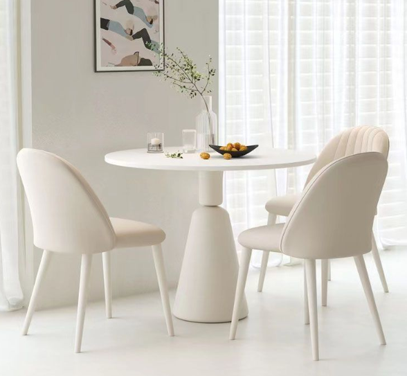White cream‑style reception & office negotiation table