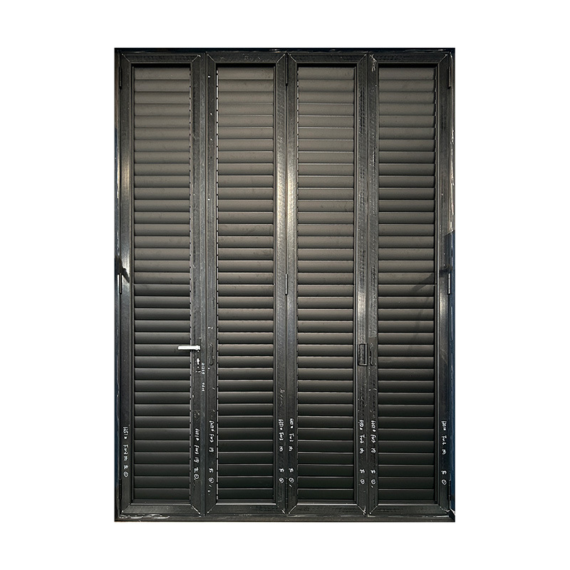 Customized Eco-Friendly Aluminum Louver Adjustable Shutter Hinged Swing Entrance Interior Window