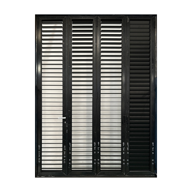 Customized Eco-Friendly Aluminum Louver Adjustable Shutter Hinged Swing Entrance Interior Window